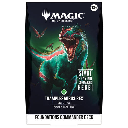WTCD59310001S4 MTG Foundations Tramplesaurus Rex Starter Commander Deck published by Wizards of the Coast