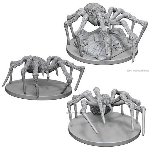 WZK72558S Dungeons And Dragons Nolzur's Marvelous Unpainted Minis: Spiders published by WizKids Games
