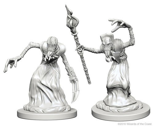 WZK72566S Dungeons And Dragons Nolzur's Marvelous Unpainted Minis: Mindflayers published by WizKids Games