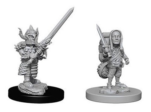 WZK73386S Dungeons And Dragons Nolzur's Marvelous Unpainted Minis: Halfling Male Fighter published by WizKids Games