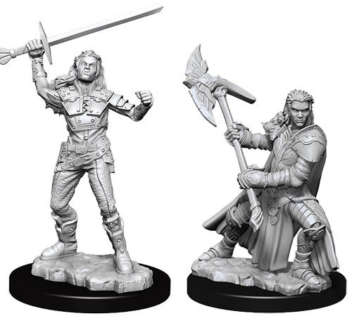 WZK73542S Dungeons And Dragons Nolzur's Marvelous Unpainted Minis: Half-Orc Female Fighter published by WizKids Games
