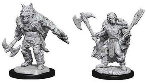 WZK73704S Dungeons And Dragons Nolzur's Marvelous Unpainted Minis: Half-Orc Male Barbarian published by WizKids Games