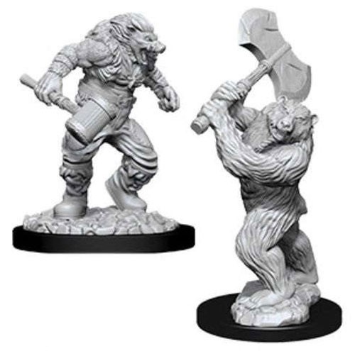 WZK73715S Dungeons And Dragons Nolzur's Marvelous Unpainted Minis: Wereboar And Werebear published by WizKids Games