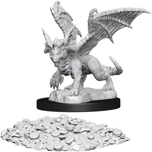WZK73852S Dungeons And Dragons Nolzur's Marvelous Unpainted Minis: Blue Dragon Wyrmling published by WizKids Games