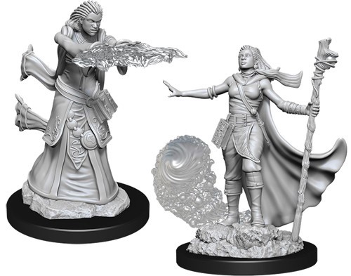 WZK90012S Dungeons And Dragons Nolzur's Marvelous Unpainted Minis: Human Female Wizard 2 published by WizKids Games