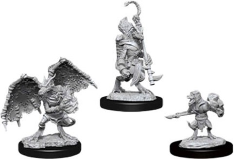 WZK90064S Dungeons And Dragons Nolzur's Marvelous Unpainted Minis: Kobold Inventor, Dragonshield And Sorcerer published by WizKids Games
