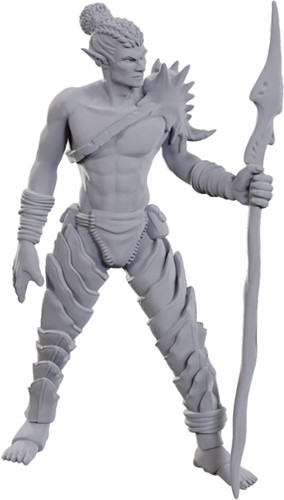 2!WZK90109 Dungeons And Dragons Nolzur's Marvelous Unpainted Minis: Sea Elf Leader published by WizKids Games