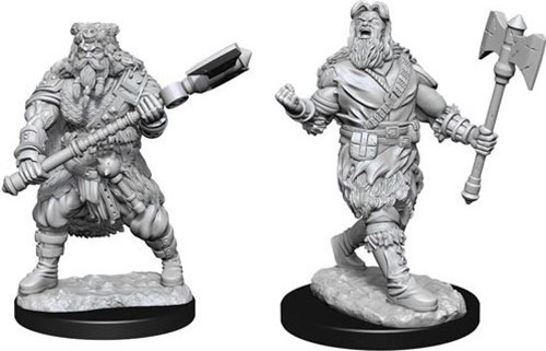 WZK90224S Dungeons And Dragons Nolzur's Marvelous Unpainted Minis: Human Barbarian Male published by WizKids Games
