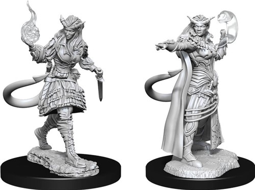 WZK90304S Dungeons And Dragons Nolzur's Marvelous Unpainted Minis: Tiefling Sorcerer Female published by WizKids Games