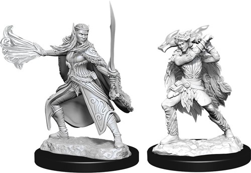 WZK90320S Dungeons And Dragons Nolzur's Marvelous Unpainted Minis: Winter Eladrin And Spring Eladrin published by WizKids Games