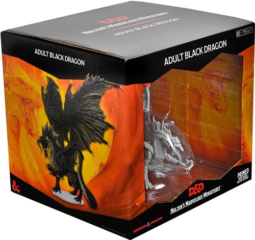 WZK90577 Dungeons And Dragons Nolzur's Marvelous Unpainted Minis: Adult Black Dragon published by WizKids Games