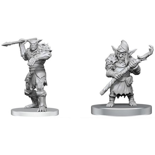 WZK90808 Dungeons And Dragons Nolzur's Marvelous Unpainted Minis: Bugbear Stalker And Goblin Hexer published by WizKids Games