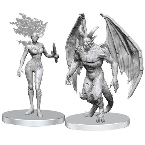WZK90839 Pathfinder Deep Cuts Unpainted Miniatures: Gargoyle And Shae published by WizKids Games