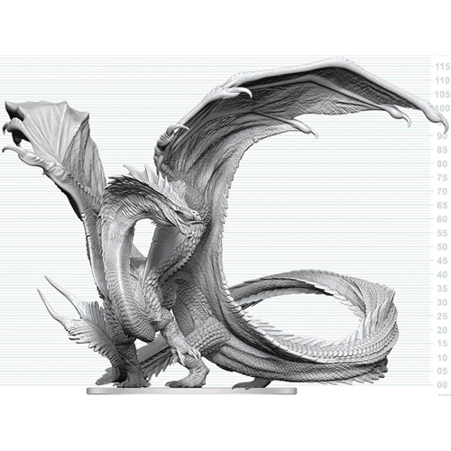 2!WZK90850 Dungeons And Dragons Nolzur's Marvelous Unpainted Minis: Adult Green Dragon Deceiver published by WizKids Games