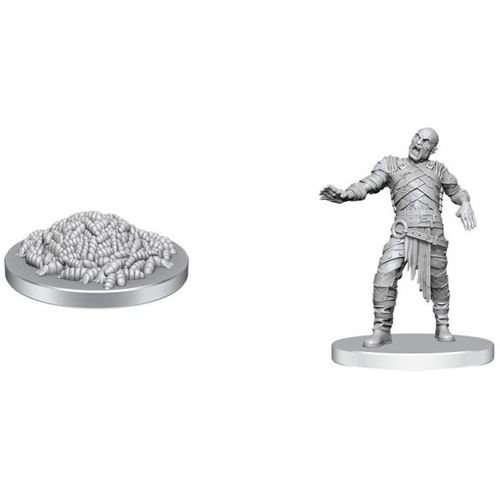 WZK90855 Dungeons And Dragons Nolzur's Marvelous Unpainted Minis: Swarm of Rot Grubs And Rot Grub Victim published by WizKids Games