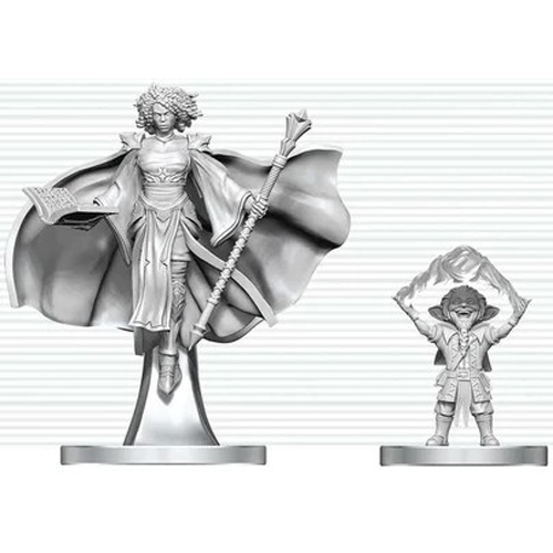 WZK90889 Dungeons And Dragons Nolzur's Marvelous Unpainted Minis: Gnome Warlock And Aasimar Wizard published by WizKids Games
