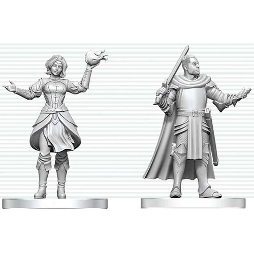 WZK90904 Dungeons And Dragons Nolzur's Marvelous Unpainted Minis: Knight And Mage Apprentice published by WizKids Games