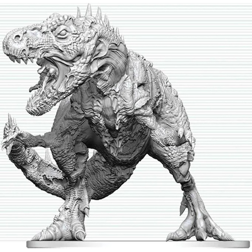 WZK90909 Dungeons And Dragons Nolzur's Marvelous Unpainted Minis: Tyrannosaurus Zombie published by WizKids Games