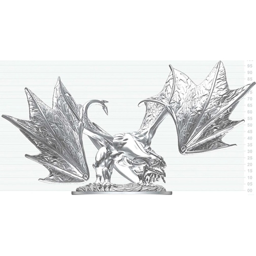 WZK90910 Dungeons And Dragons Nolzur's Marvelous Unpainted Minis: Young Sapphire Dragon published by WizKids Games