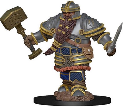 WZK93010S Dungeons And Dragons: Dwarf Male Fighter Premium Figure published by WizKids Games