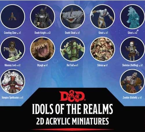 WZK94510 Dungeons And Dragons: Essentials 2D Miniatures: Boneyard Set 1 published by WizKids Games