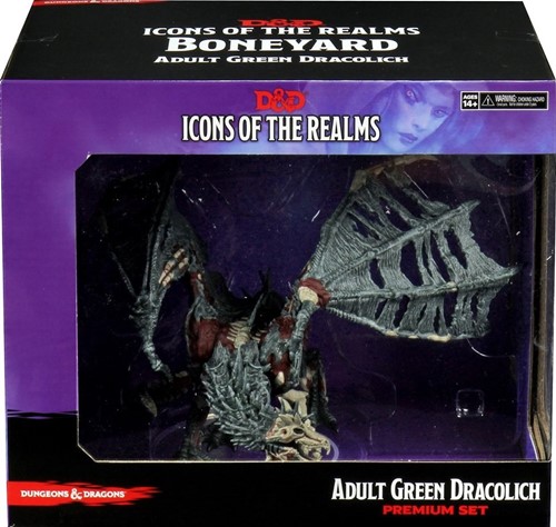 WZK96039 Dungeons And Dragons: Boneyard Premium Set - Green Dracolich published by WizKids Games