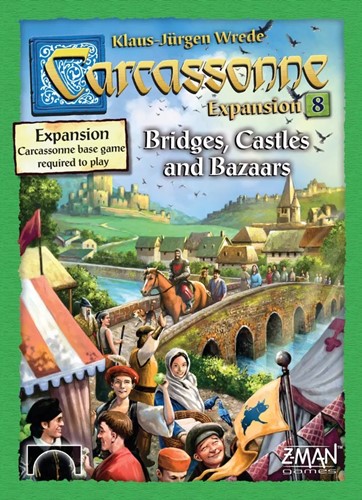 ZMG78008 Carcassonne Board Game Expansion: Bridges, Castles And Bazaars published by Z-Man Games