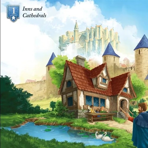 ZMGCARCAEXP2501 Carcassonne Board Game Expansion: Inns And Cathedrals (2025 Refresh) published by Z-Man Games